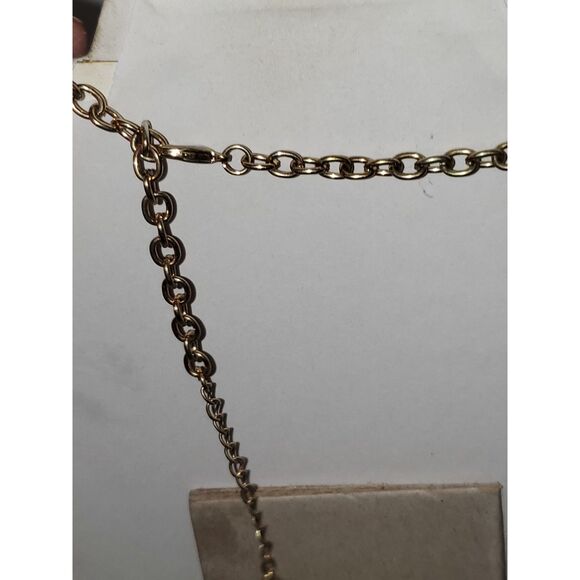 A Panel Choker Bib Necklace Gold Tone Floral Steampunk Fairy Core Romantic - Picture 5 of 9